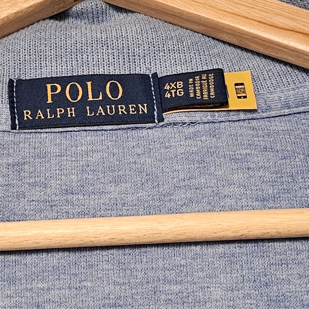 Polo by Ralph Lauren Men's Gray Quarter-Zip Shirt - Picture 3 of 5